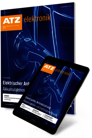 ATZelektronik: Cover auf Magazin und Tablet
