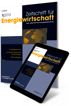 Zeitschrift für Energiewirtschaft: Cover auf Magazin und Tablet
